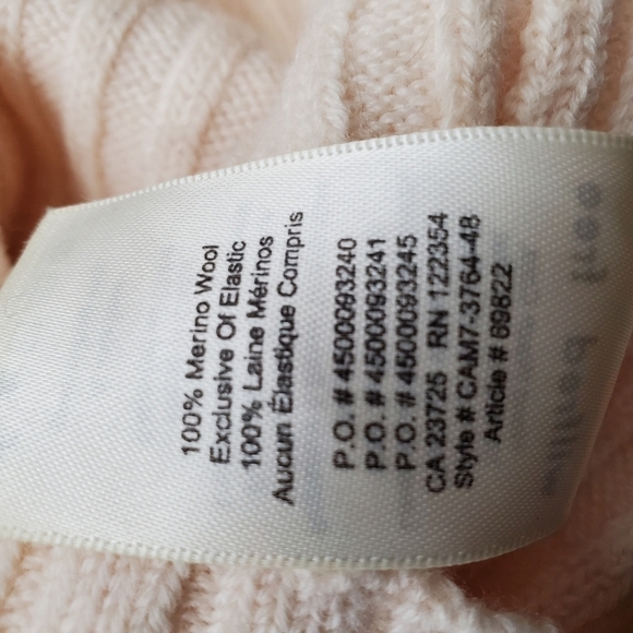 ARITZIA-WILFRED Free 100% Wool V-Neck Cream Knit Sweater Size Small - Picture 8 of 10